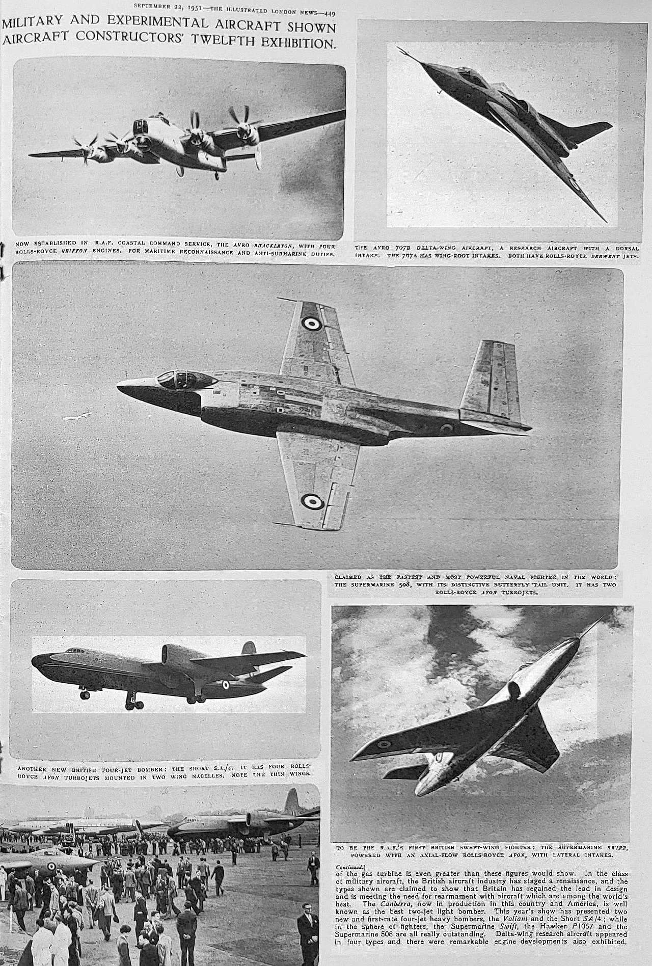 farnborough air show sept 22 1950